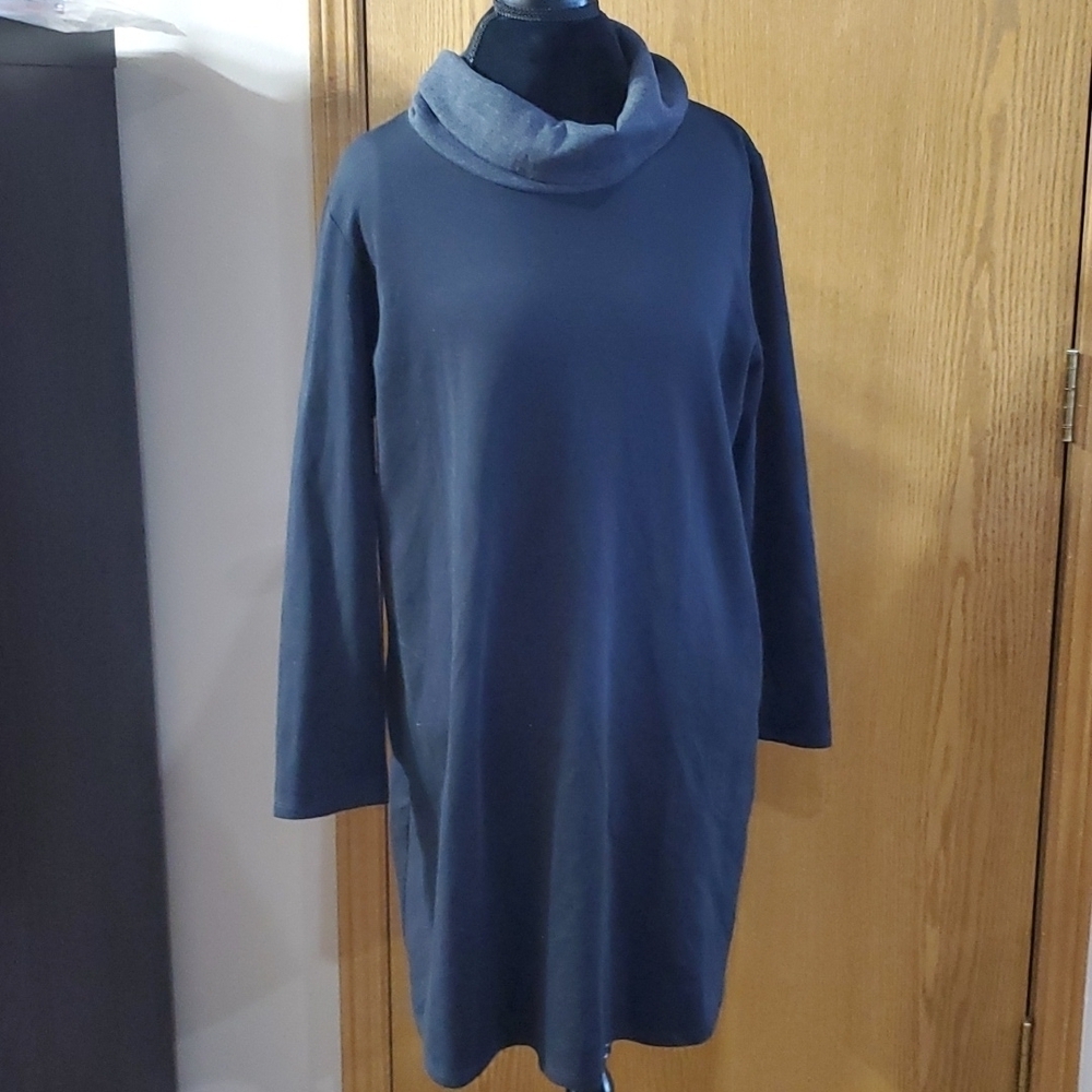 J Jill pure Jill cowl neck soft warm long sleeve pockets tunic/dress
